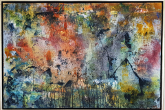 Acryl + Beize auf Leinwand