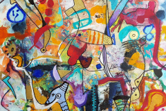 Acryl auf Malblock